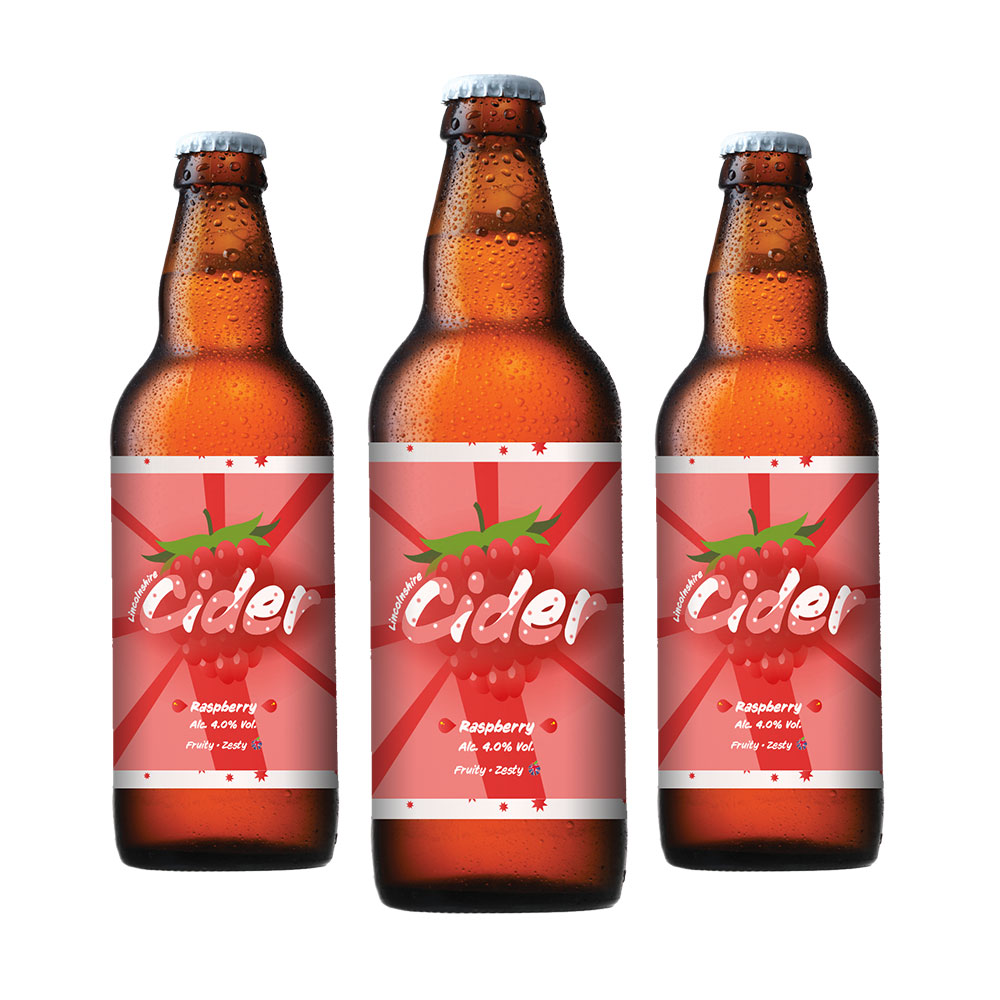 Raspberry Cider Bottles